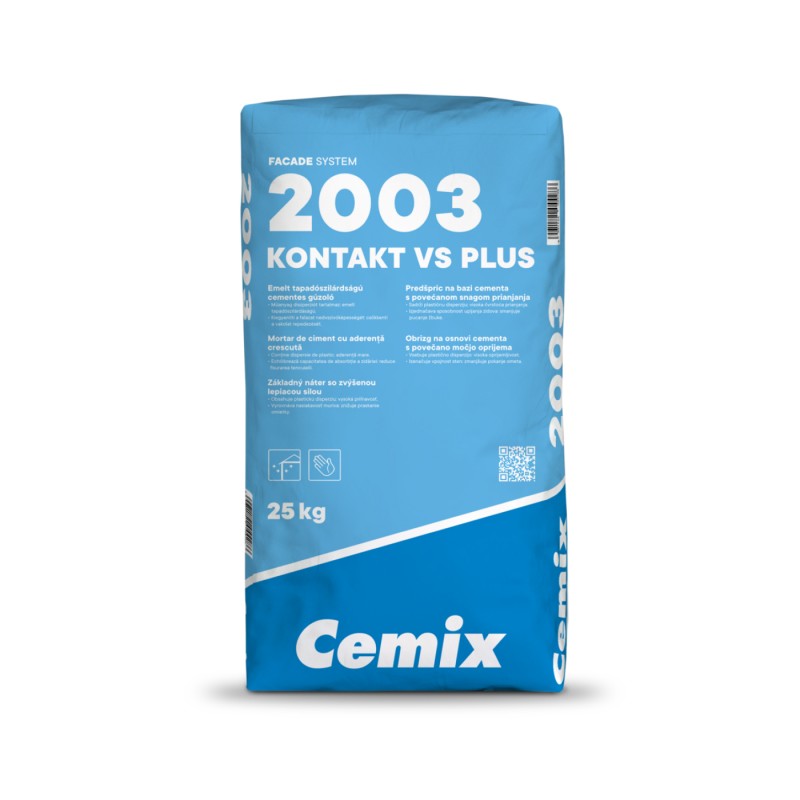 Cemix Kontakt VS Plus (Kontakt VS Squash) emelt tapadószilárdságú cementes gúzoló - 25 kg